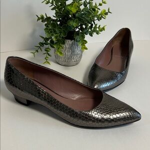 Miu Miu Metallic Snakeskin Women's Flats